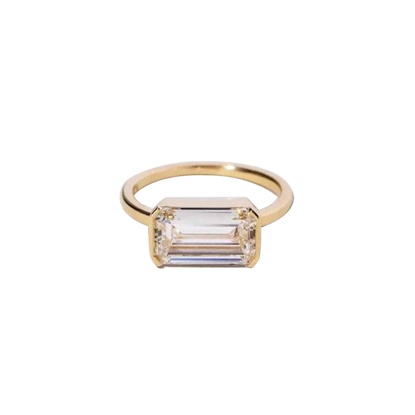 .50ct Emerald cut in East-West setting ring
