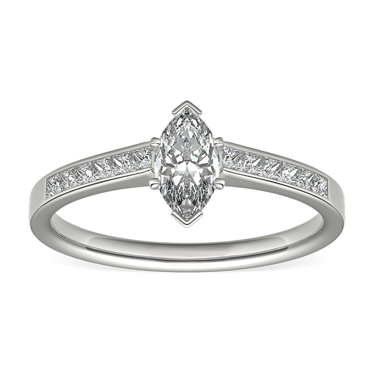 .75cts Marquise cut Channel ring