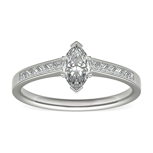.75cts Marquise cut Channel ring