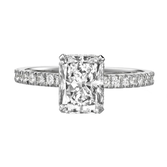 .70cts Radiant cut Pavé ring