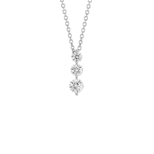 .90cts Round cut Trilogy necklace