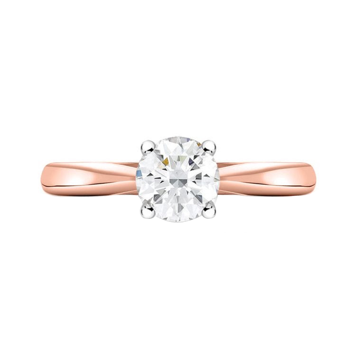 .50ct Round cut tapered ring