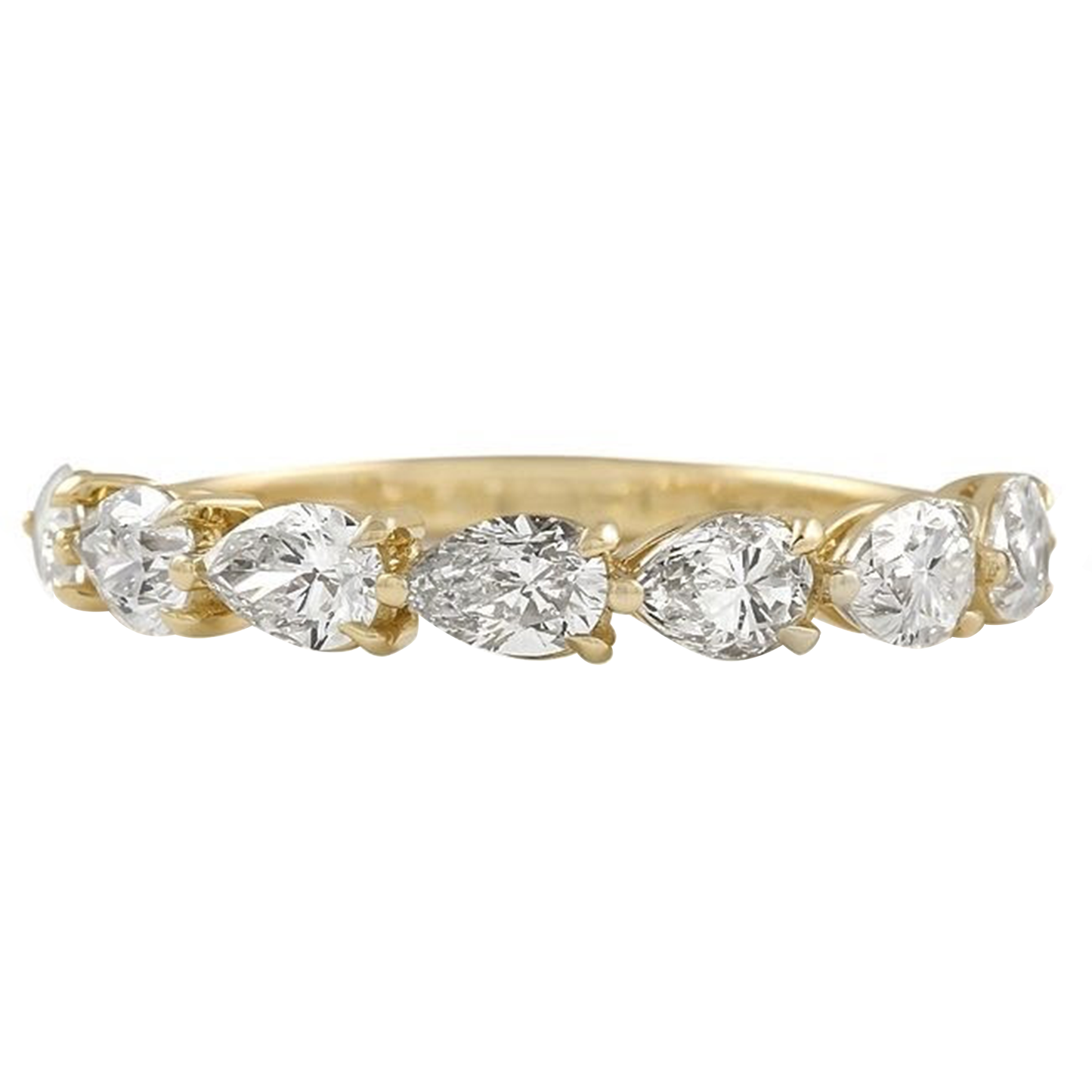 1.90cts 7-stone Pear cut ring