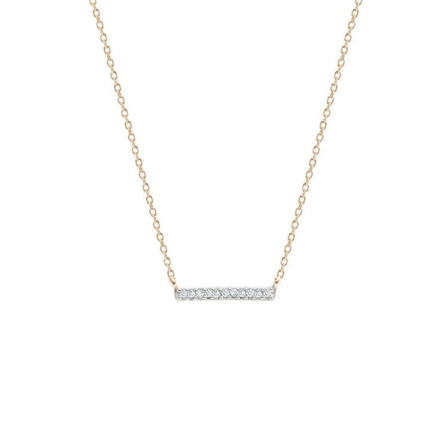.77cts Round cut Bar necklace