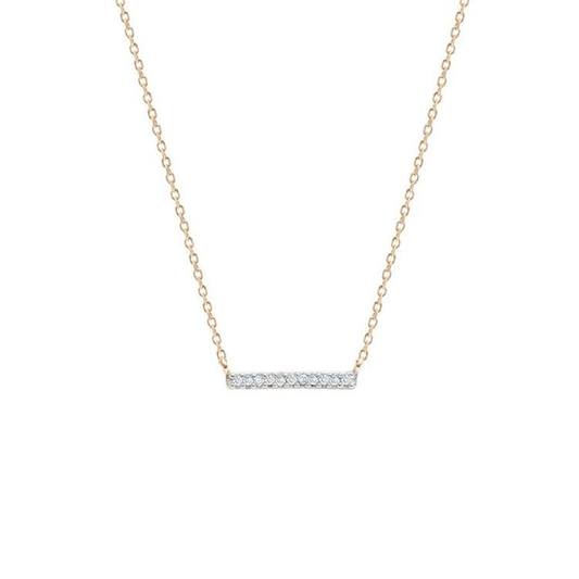 .77cts Round cut Bar necklace