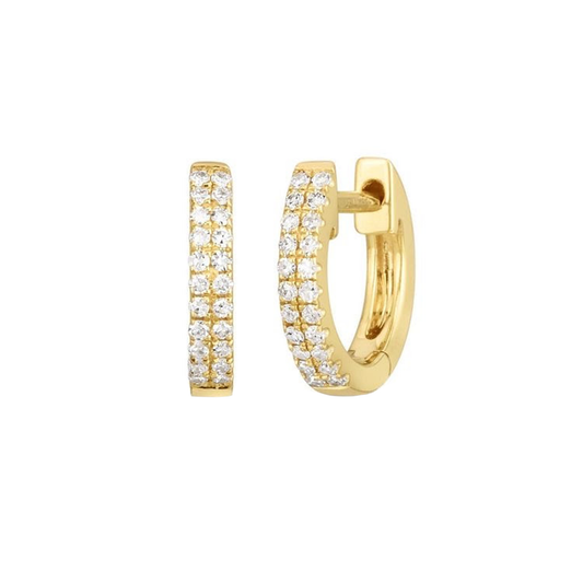 1.30cts Round cut Huggie earrings