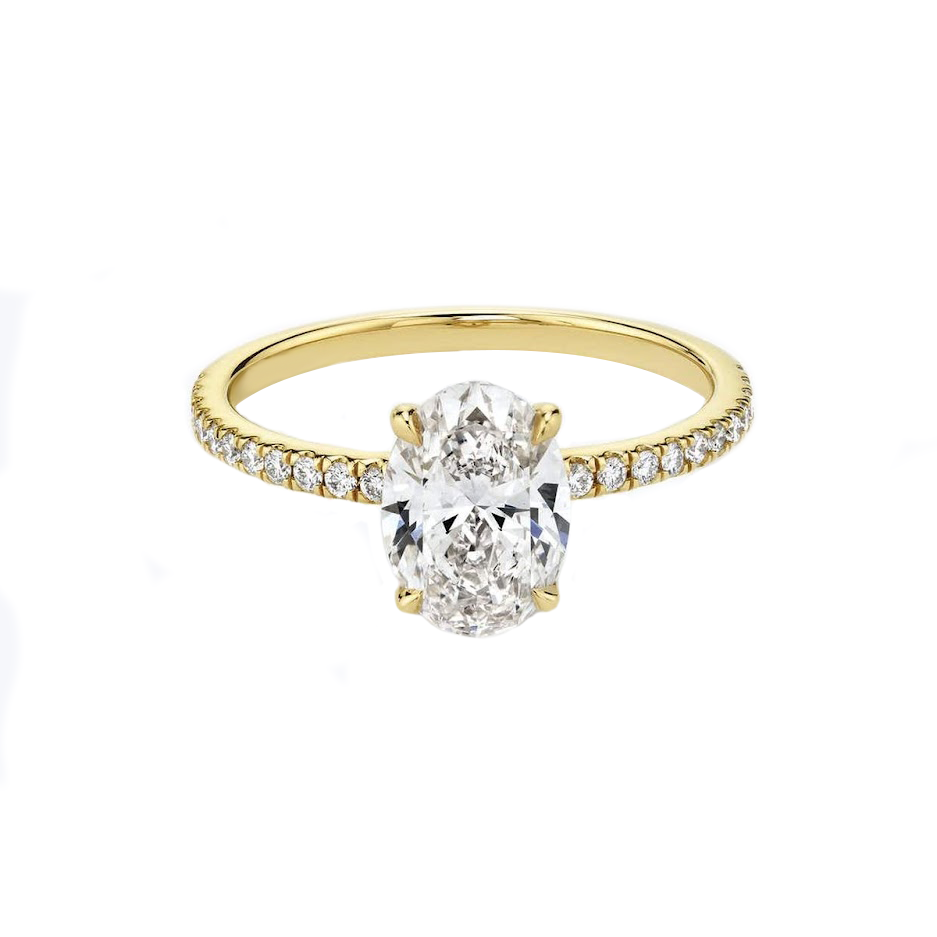 .80ct Oval cut in Pavé setting ring