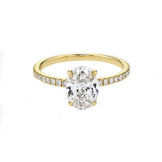 .80ct Oval cut in Pavé setting ring