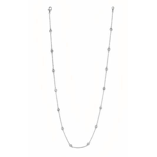 .70cts 14-stone Round cut Station necklace