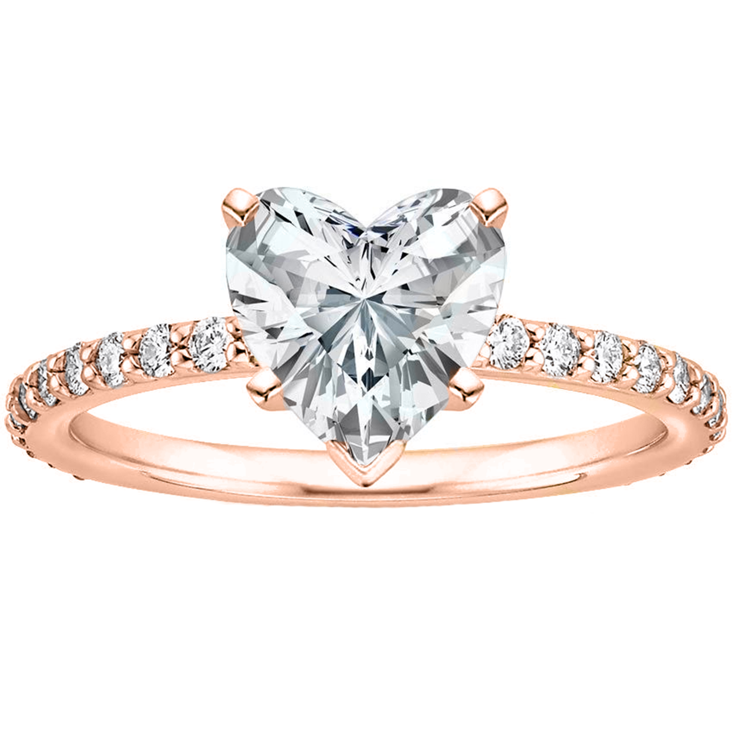 .70cts Heart cut Pavé ring