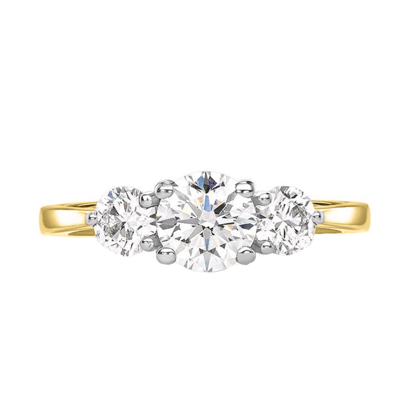 .86cts Round cut Trilogy ring