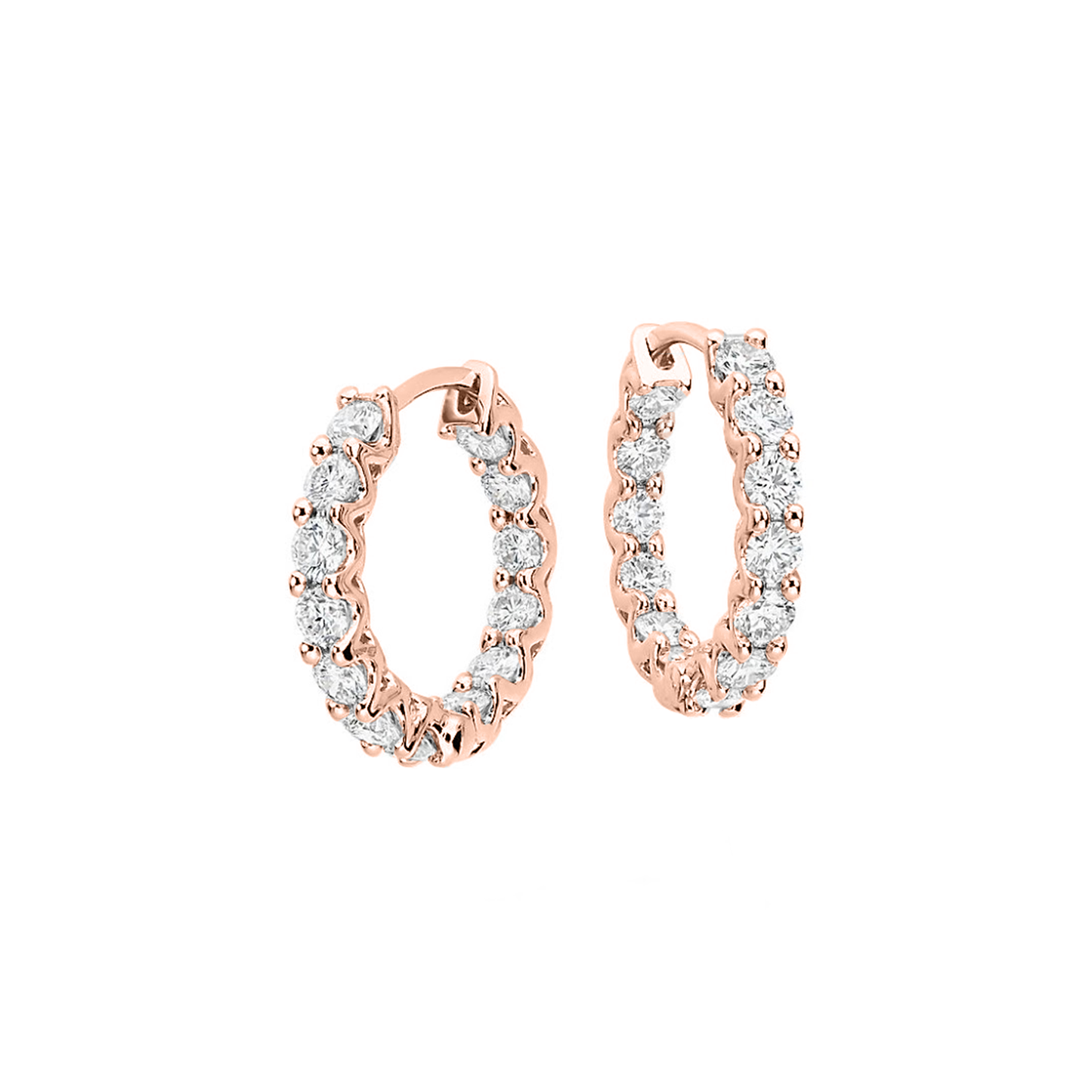 2.08cts In & Out Hoop earrings