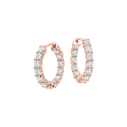 2.08cts In & Out Hoop earrings