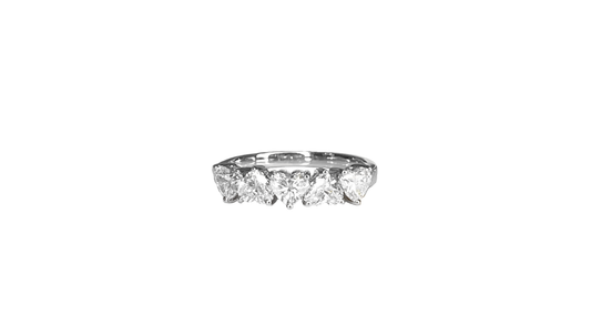 1cts 5-stone Heart cut ring