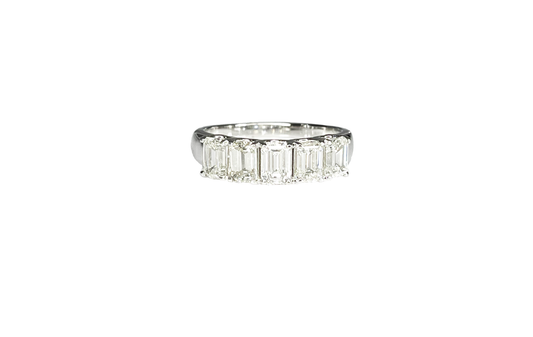 1.50cts 5-stone Emerald cut ring