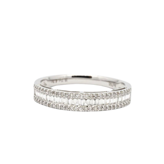.50cts Baguette and Round cut Half Eternity ring
