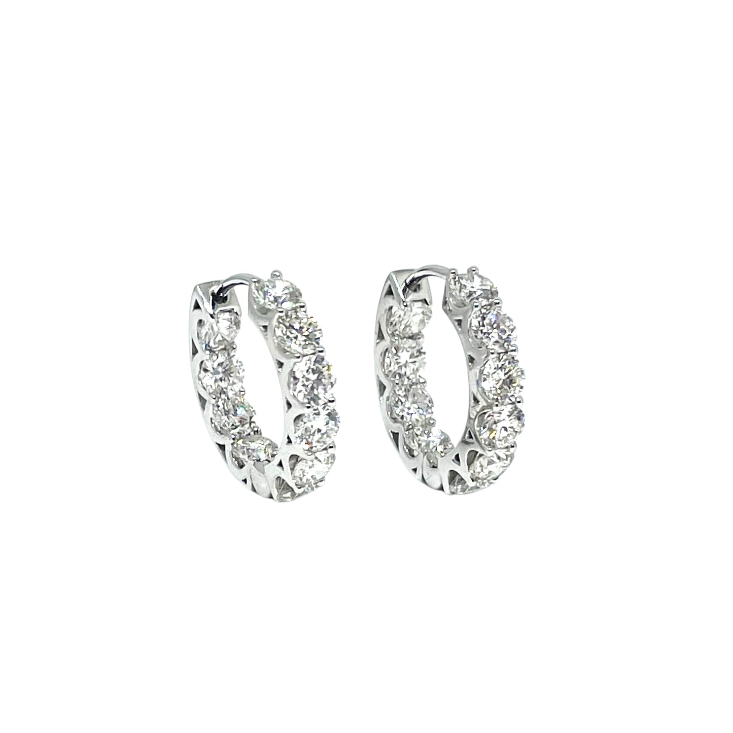 2cts In & Out Hoop earrings