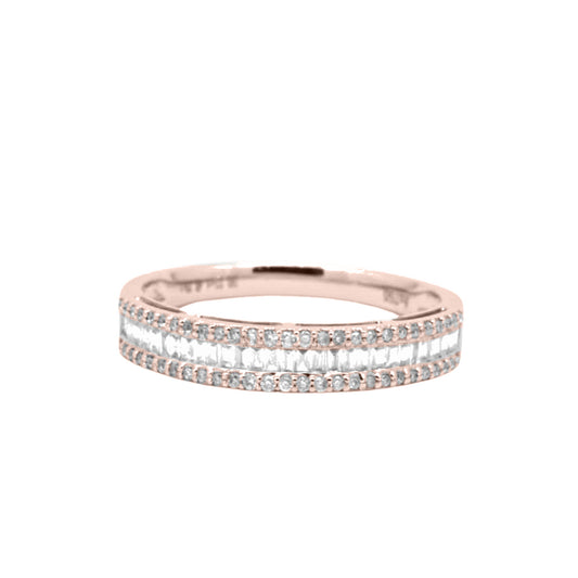 .50cts Baguette and Round cut Half Eternity ring