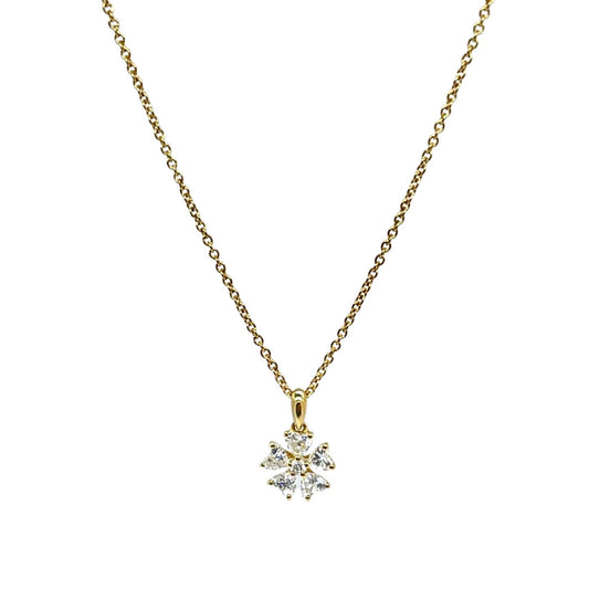 .516cts Heart cut Flower necklace