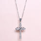 0.571cts Round cut Lab-grown Cross necklace