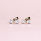 1.02cts Heart cut Lab-grown Bowtie earrings
