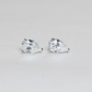 1.06cts  Pear cut Lab-grown Solitaire earrings