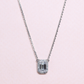 1.15cts Emerald cut Lab-grown necklace with halo