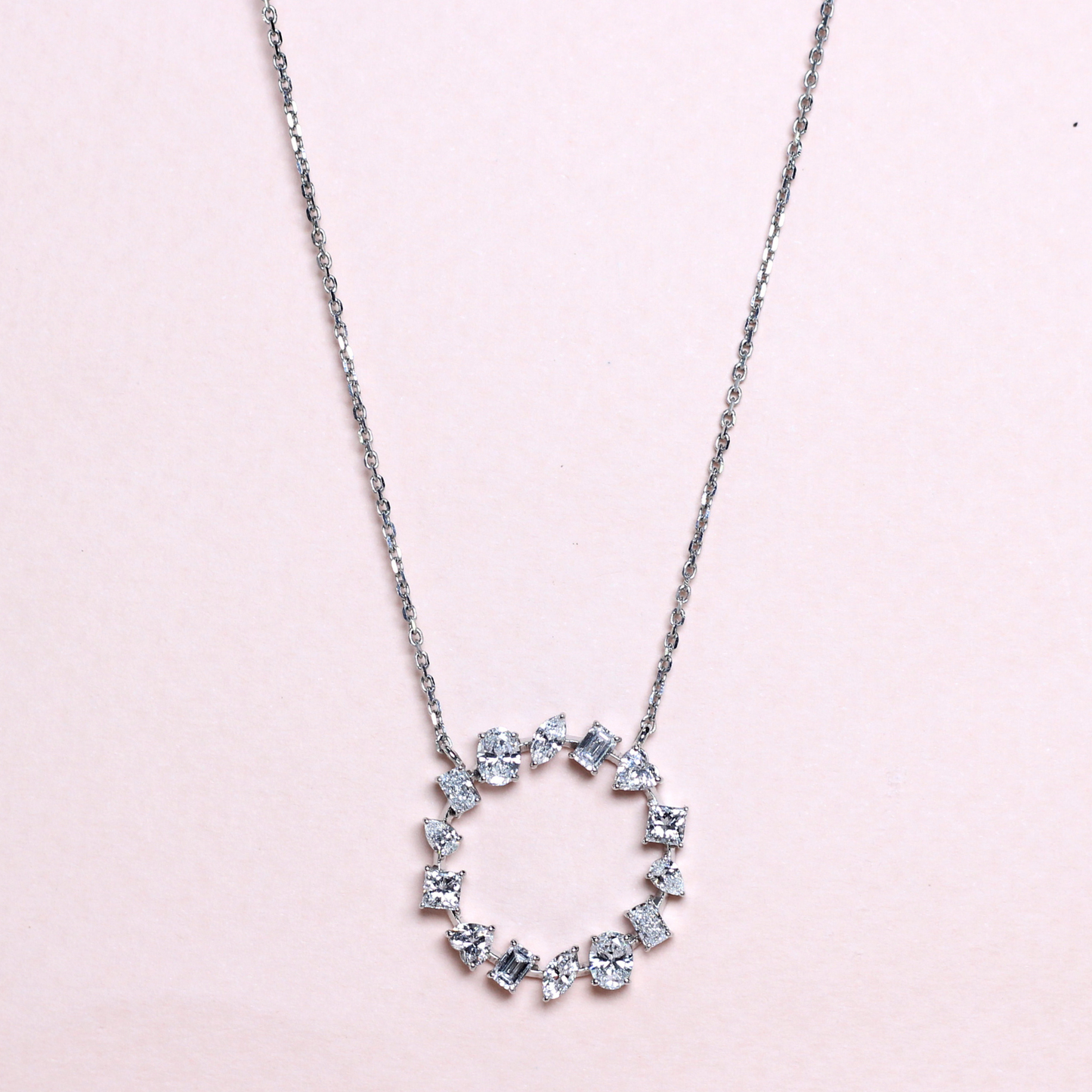 1.252cts Multi-shape Lab-grown necklace