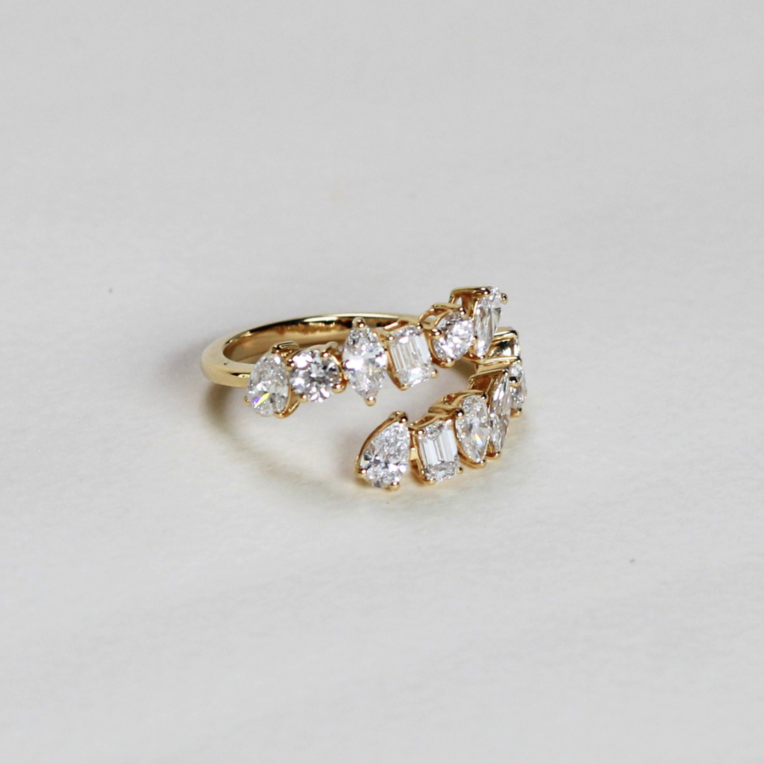 2.05cts Multishape Lab-grown modified ring