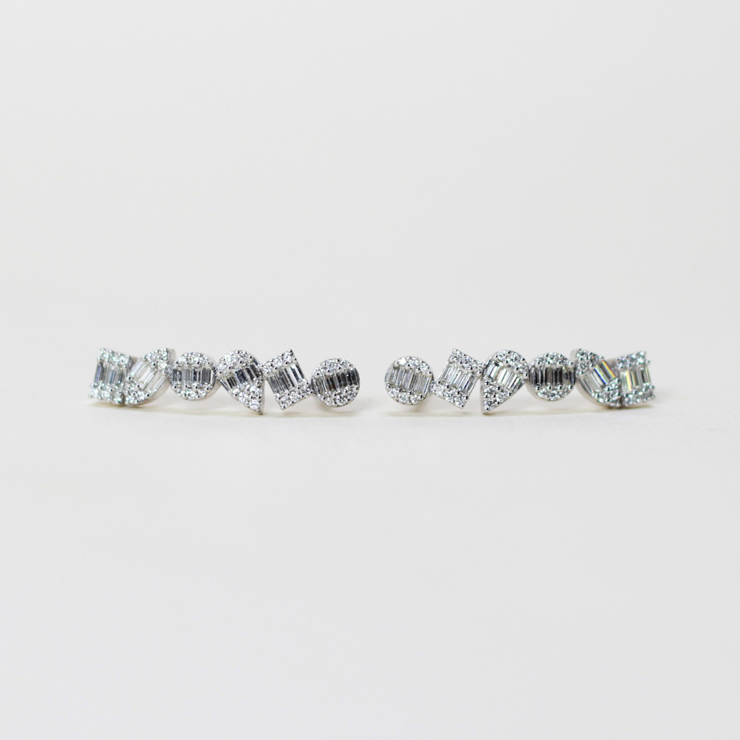 1.40cts Multi-shape Illusion earrings