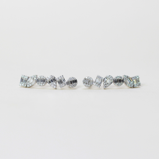 1.40cts Multi-shape Illusion earrings