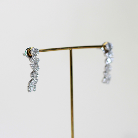 1.40cts Multi-shape Illusion earrings
