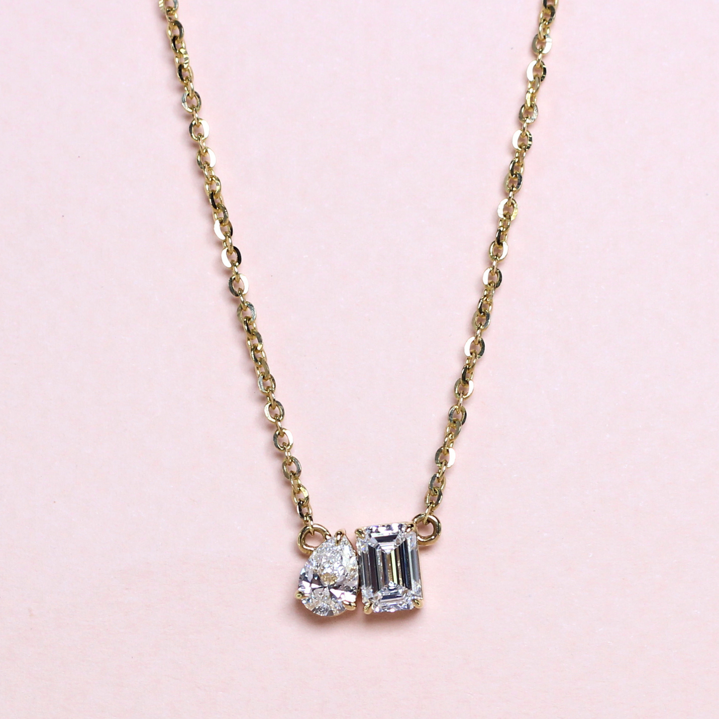 1.41cts Toi et Moi Lab-grown necklace