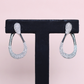1.605cts Lab-grown Elongated Hoop earrings