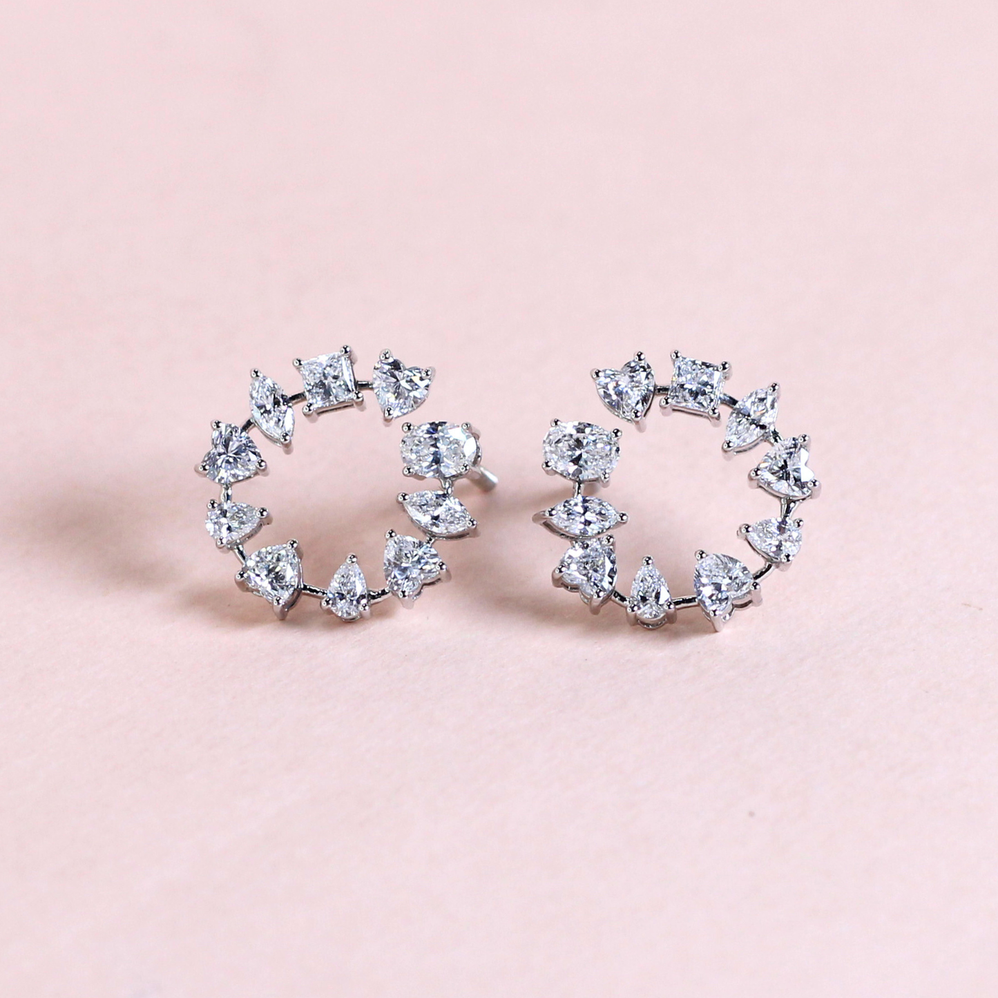 1.73cts Multi-shape Lab-grown Stud earrings