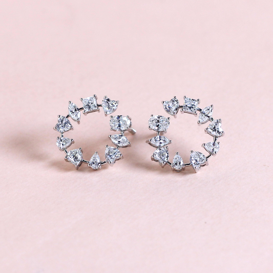 1.73cts Multi-shape Lab-grown Stud earrings