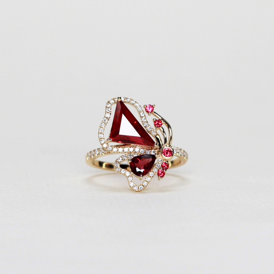 1.83cts Butterfly Ruby modified ring