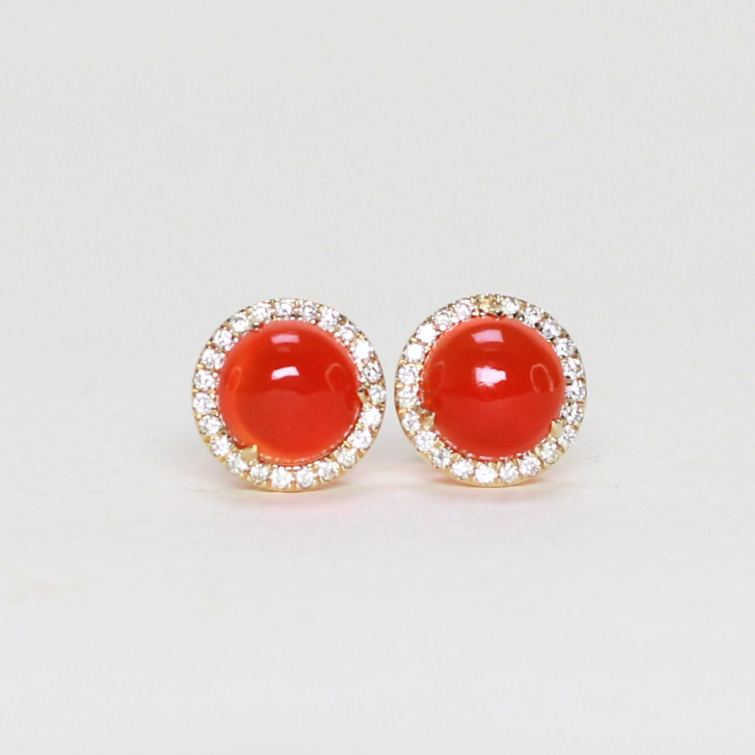 1.87ct Carnelian stud earrings