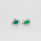 1.91cts Emerald pear cut stud earrings