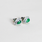 1.91cts Emerald pear cut stud earrings