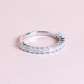 .52cts Princess cut half eternity ring