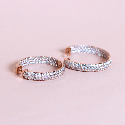 5.137cts Two-way In & Out Lab-grown Hoop earrings