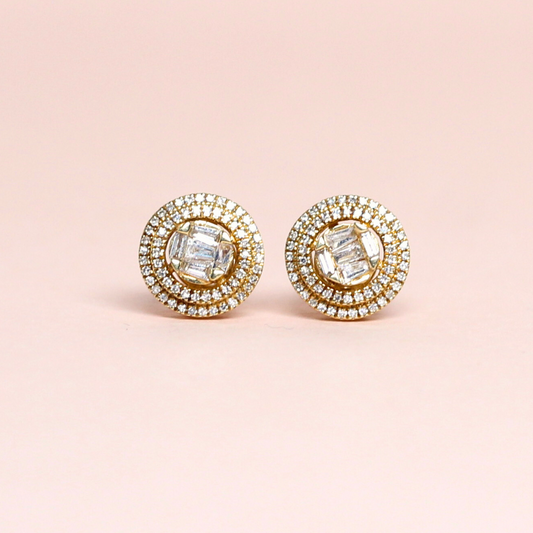 .38cts illusion earrings with double halo