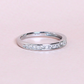 .52cts Princess cut half eternity platinum ring