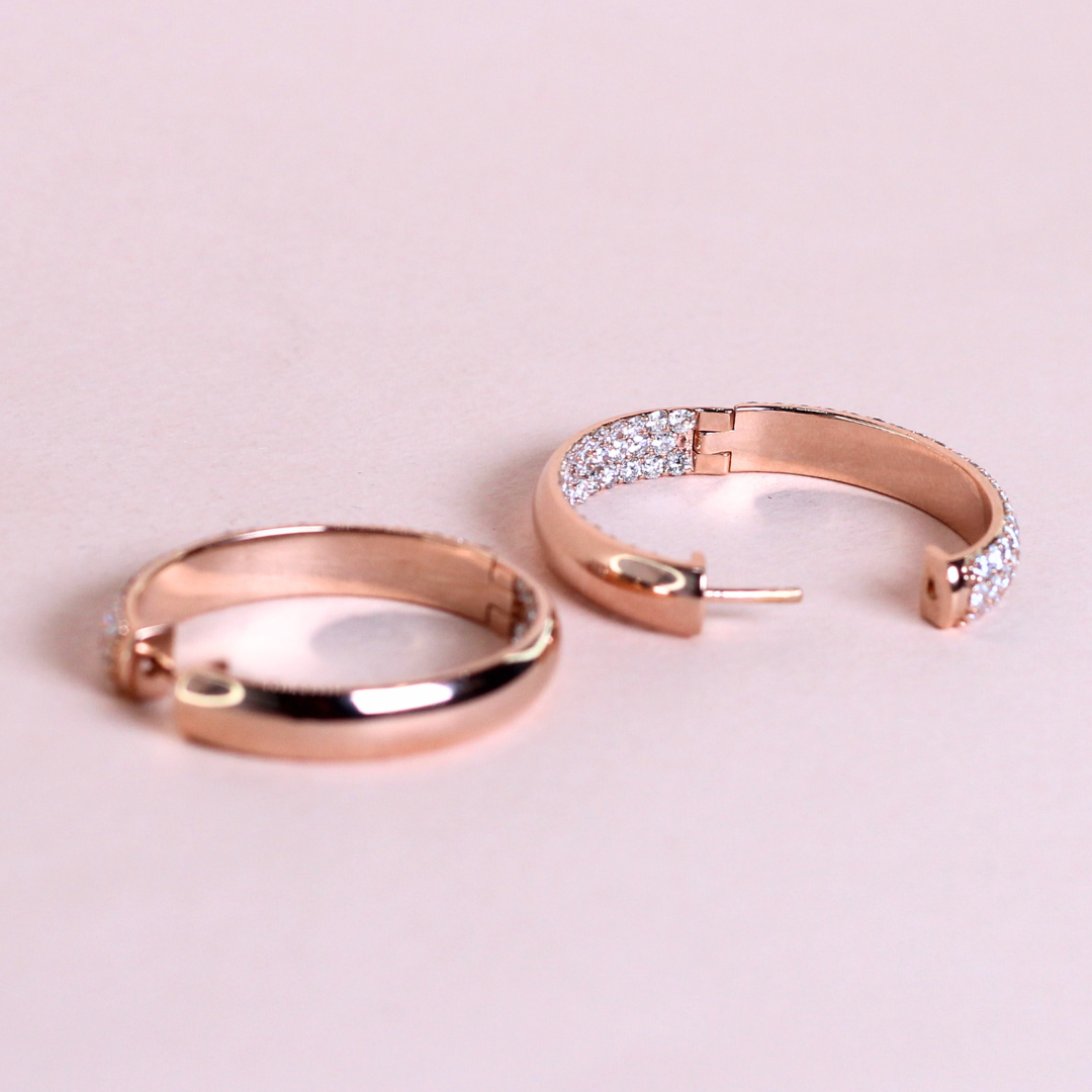 5.137cts Two-way In & Out Lab-grown Hoop earrings
