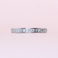 .52cts Princess cut half eternity platinum ring