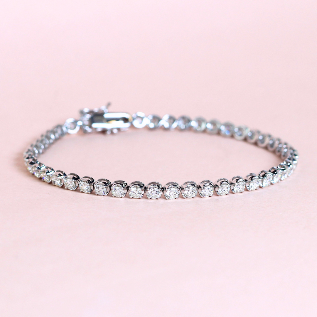 3.73cts Round cut Tennis bracelet