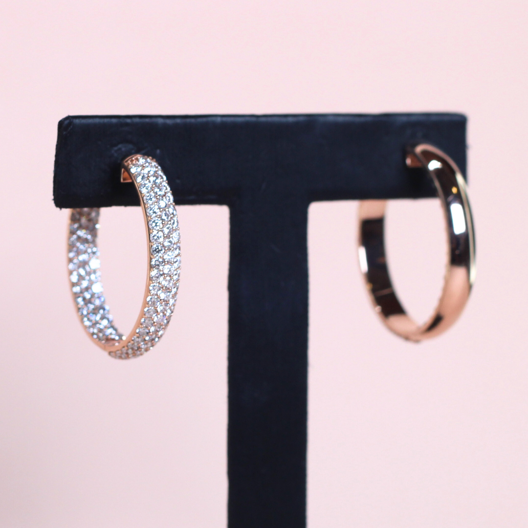 5.137cts Two-way In & Out Lab-grown Hoop earrings