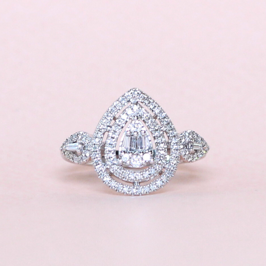 .32cts Pear illusion ring