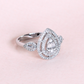 .32cts Pear illusion ring